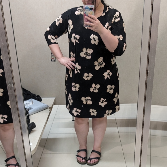 Tommy Hilfiger Plus Size Floral Jersey Dress 18 W - Picture 4 of 6